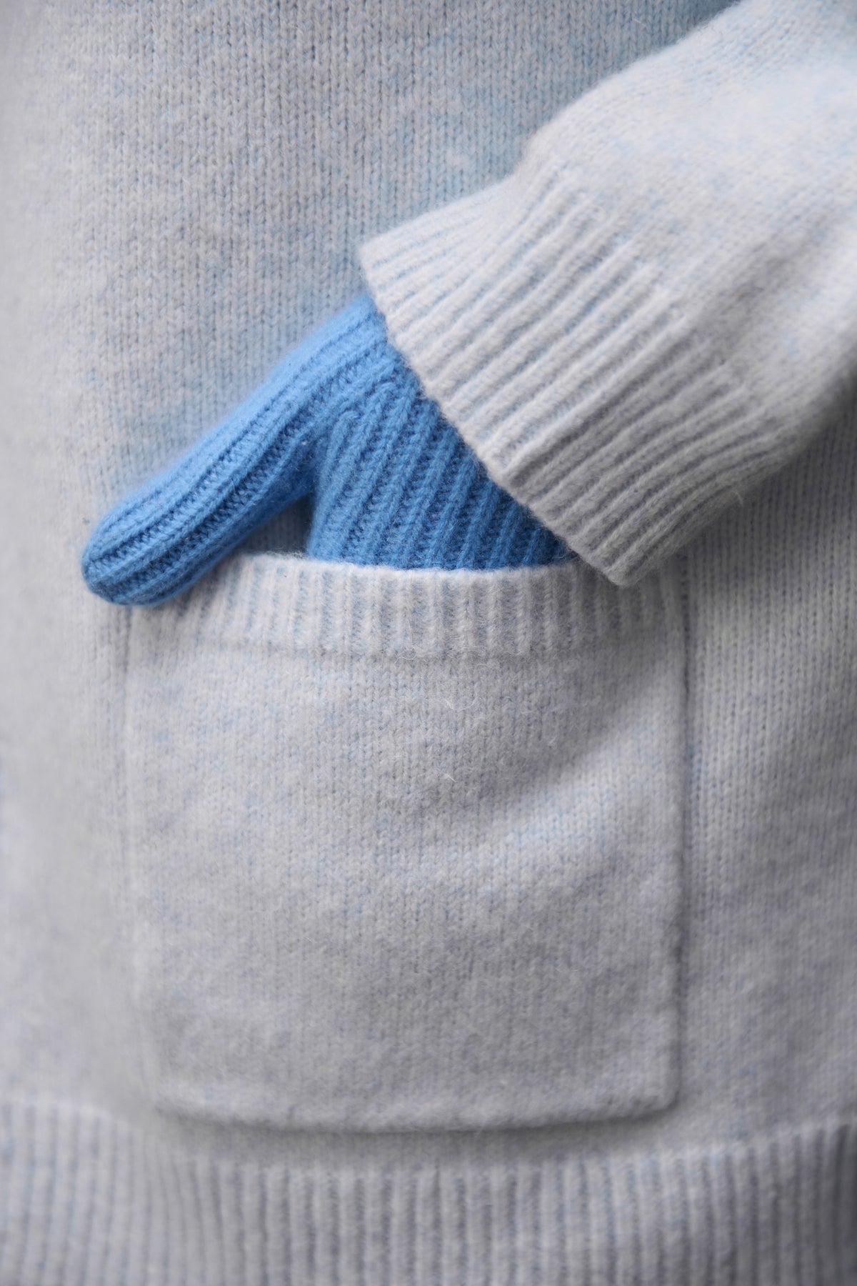 Eccles Button Cardigan in Powder Blue
