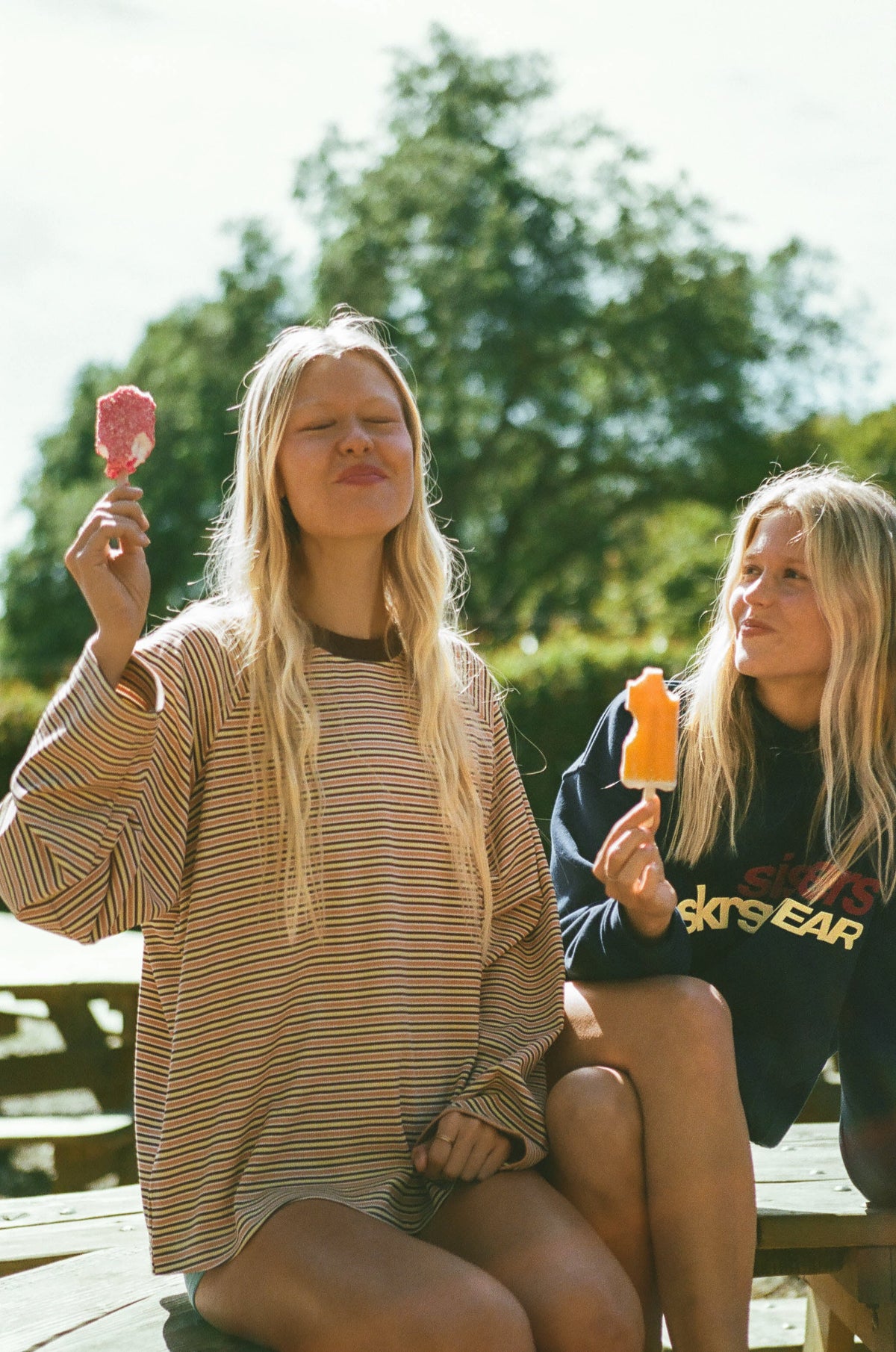 Douglas Oversized Long Sleeve Tee in Sunset