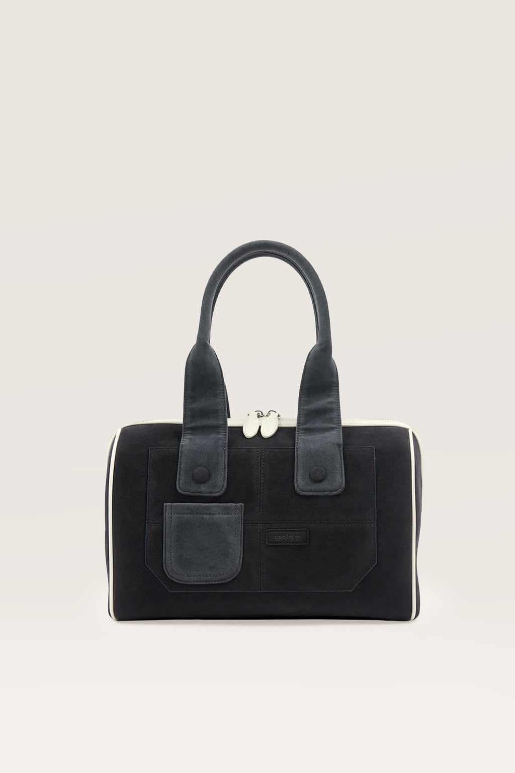 Laney Faux Suede Handbag in Navy