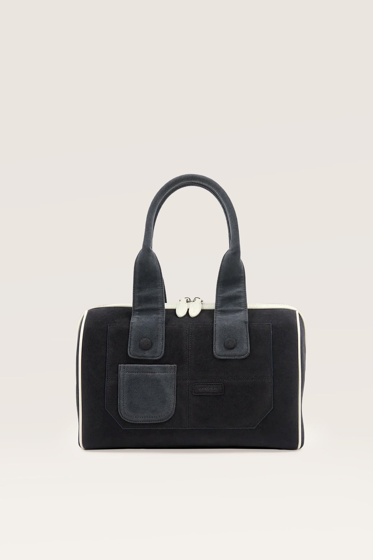 Laney Faux Suede Handbag in Navy