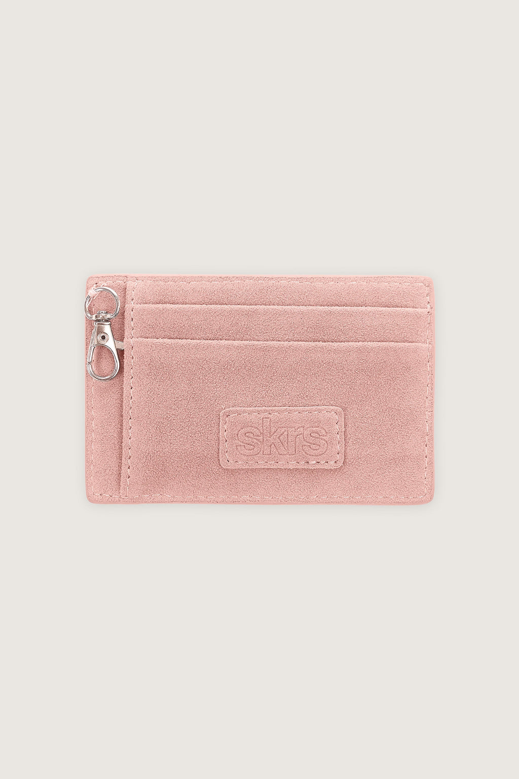 Martha Faux Suede Cardholder in Rose