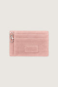 Martha Faux Suede Cardholder in Rose