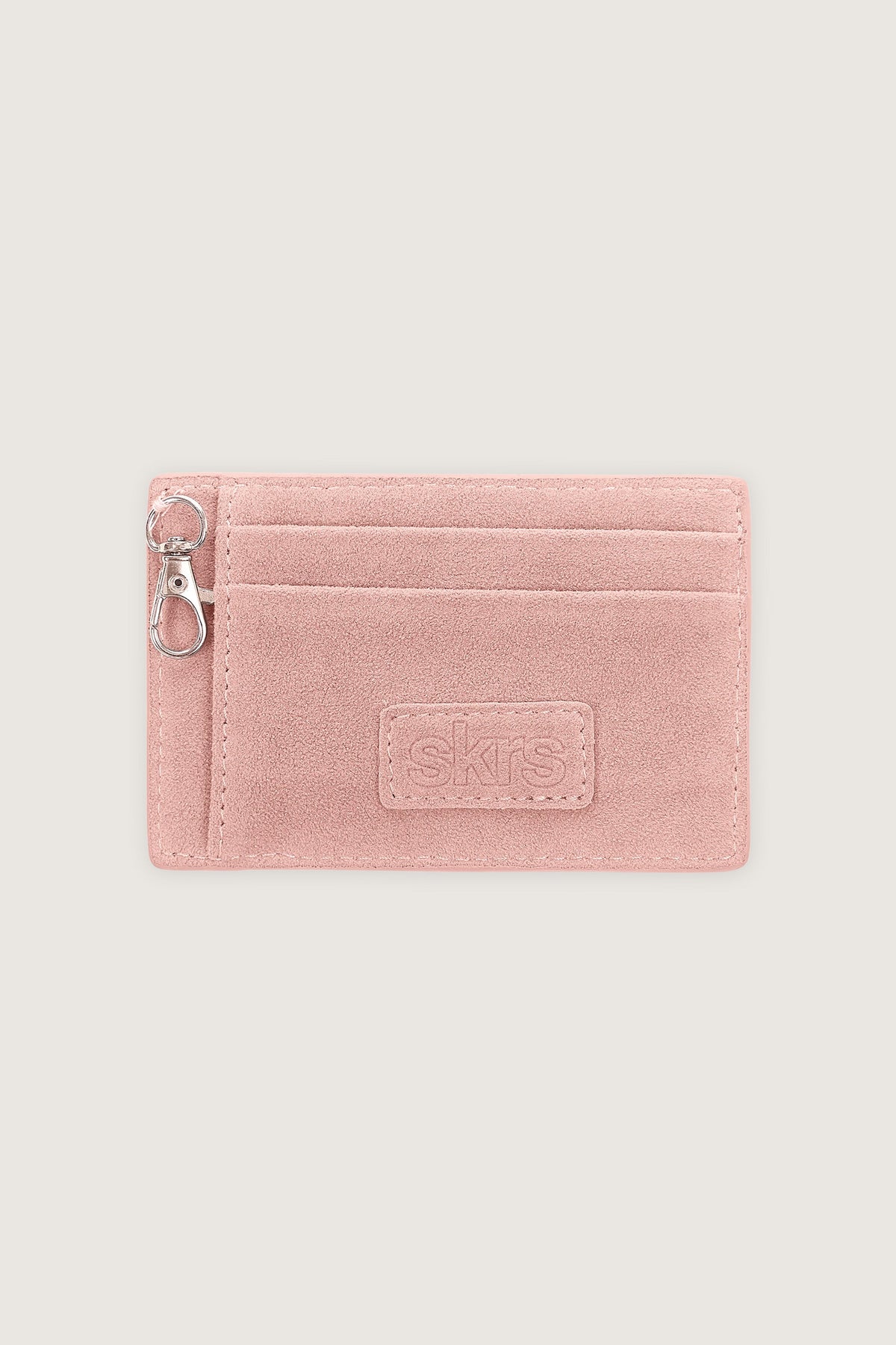 Martha Faux Suede Cardholder in Rose