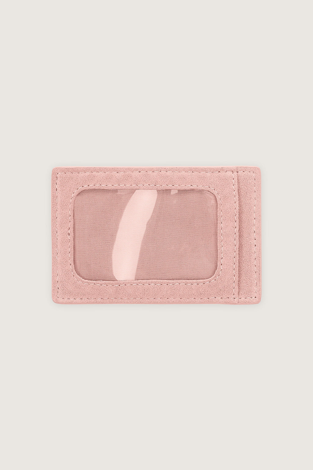 Martha Faux Suede Cardholder in Rose