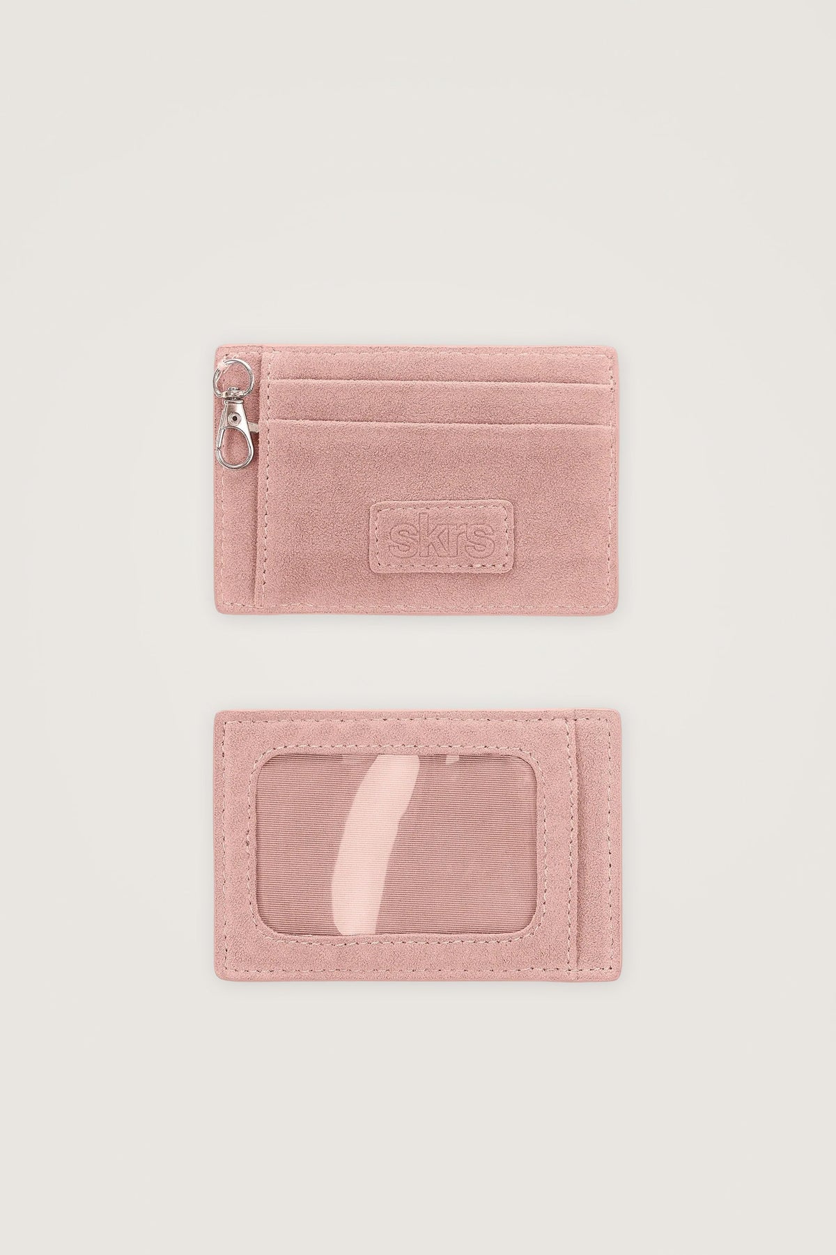 Martha Faux Suede Cardholder in Rose