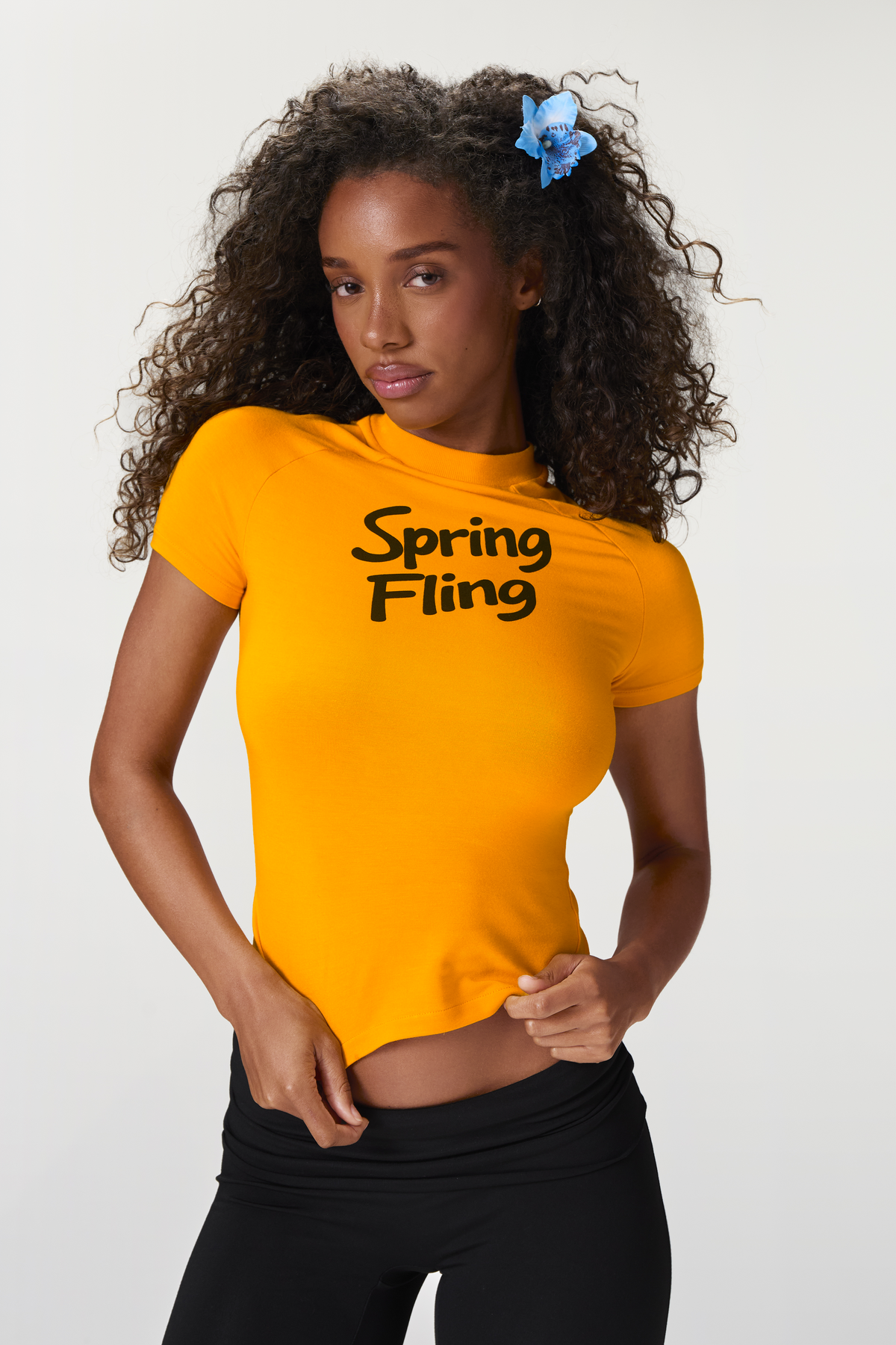 Fling Raglan Baby Tee in Orange