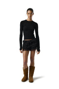 Dilly Frill Shorts in Black
