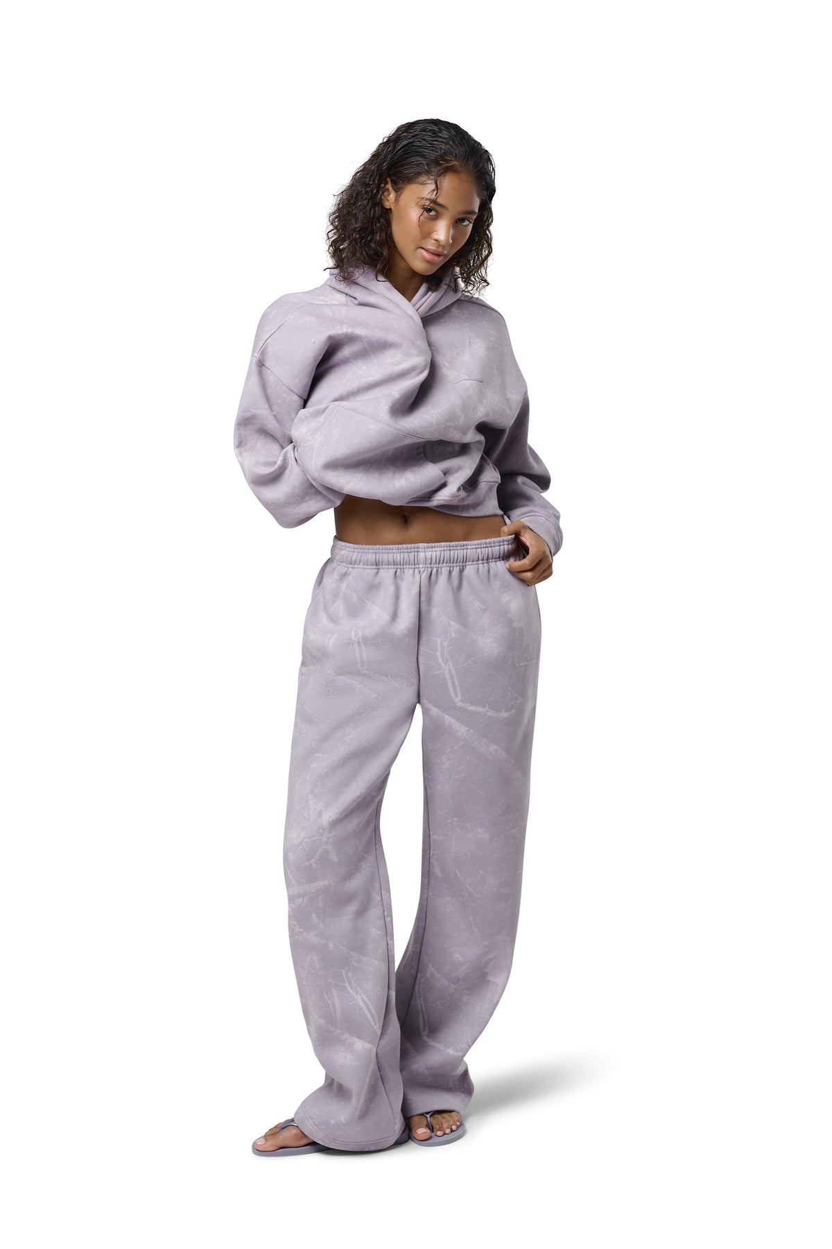 Ranch Wide Leg Sweatpants in Lilac