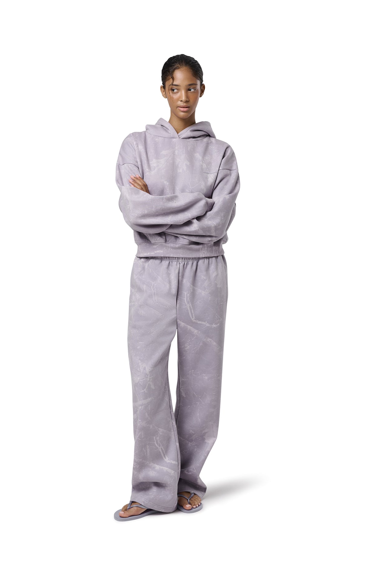 Ranch Wide Leg Sweatpants in Lilac