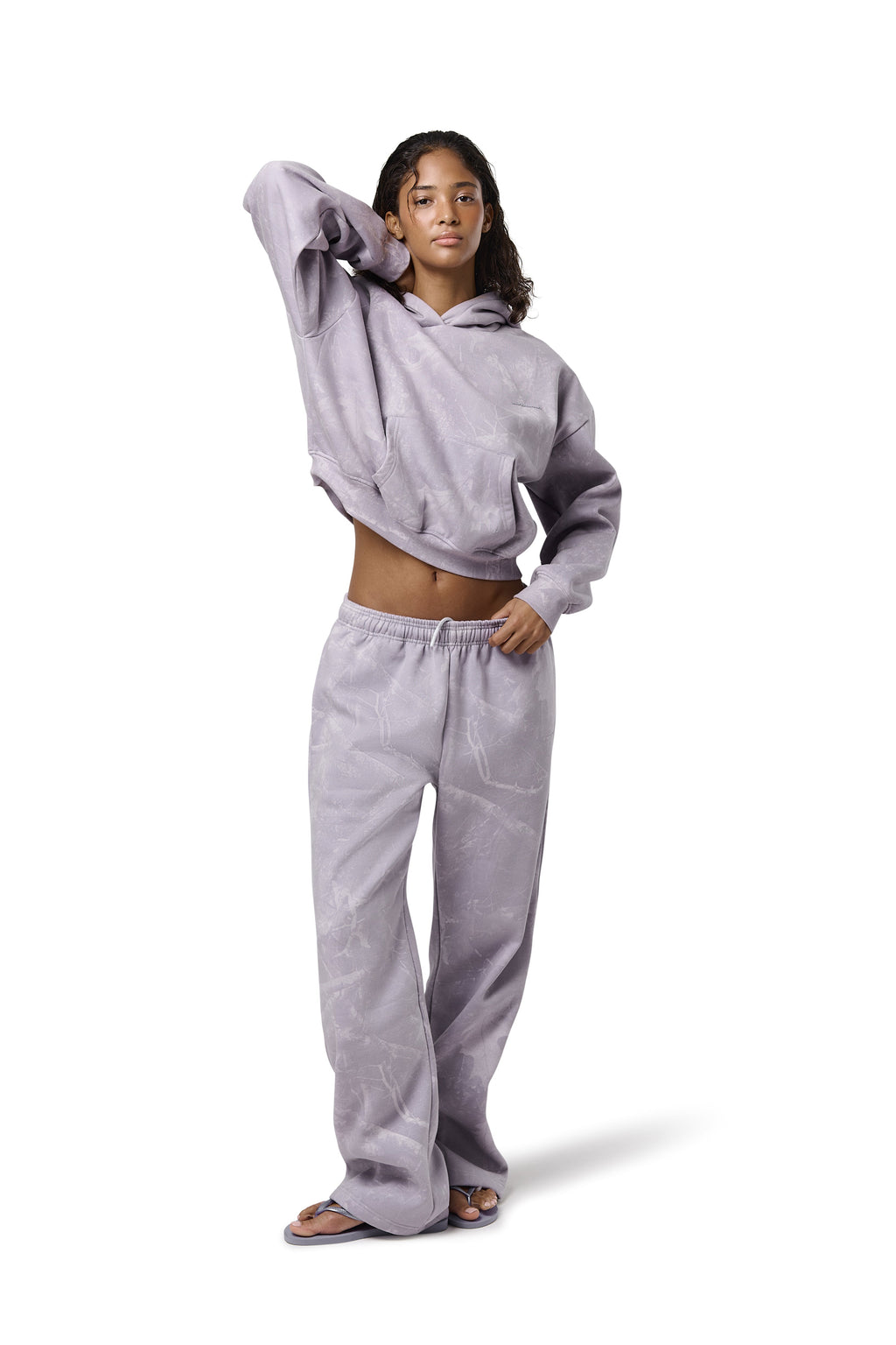 Ranch Wide Leg Sweatpants in Lilac