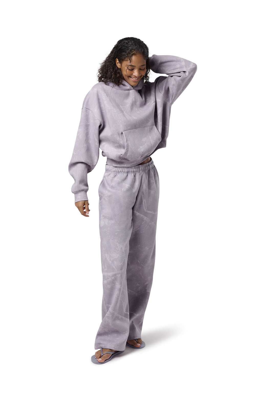 Ranch Wide Leg Sweatpants in Lilac