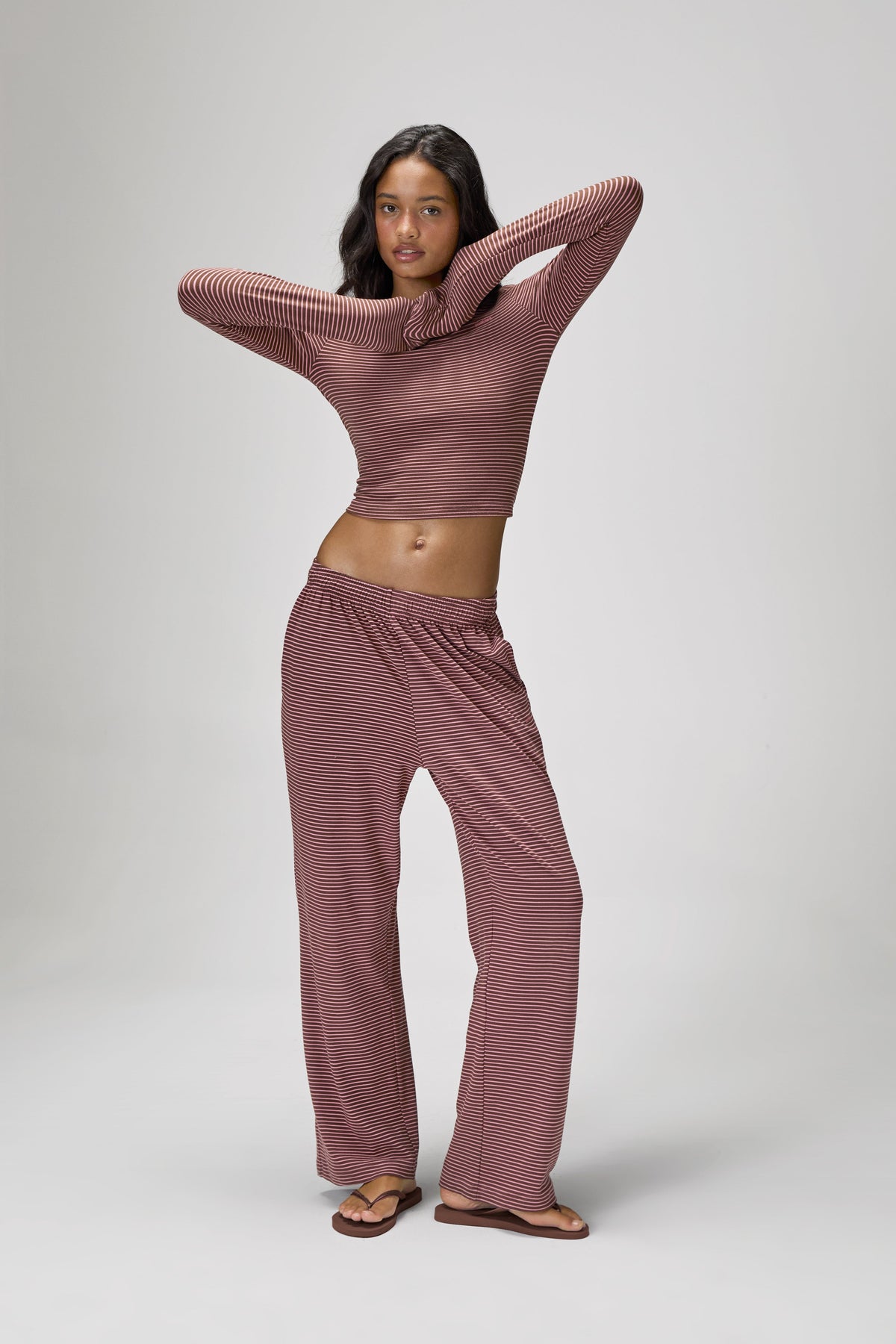 Wilbur Soft Wide Leg Pants in Brown