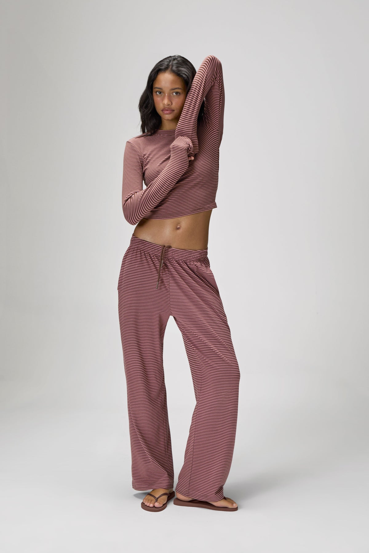 Wilbur Soft Wide Leg Pants in Brown