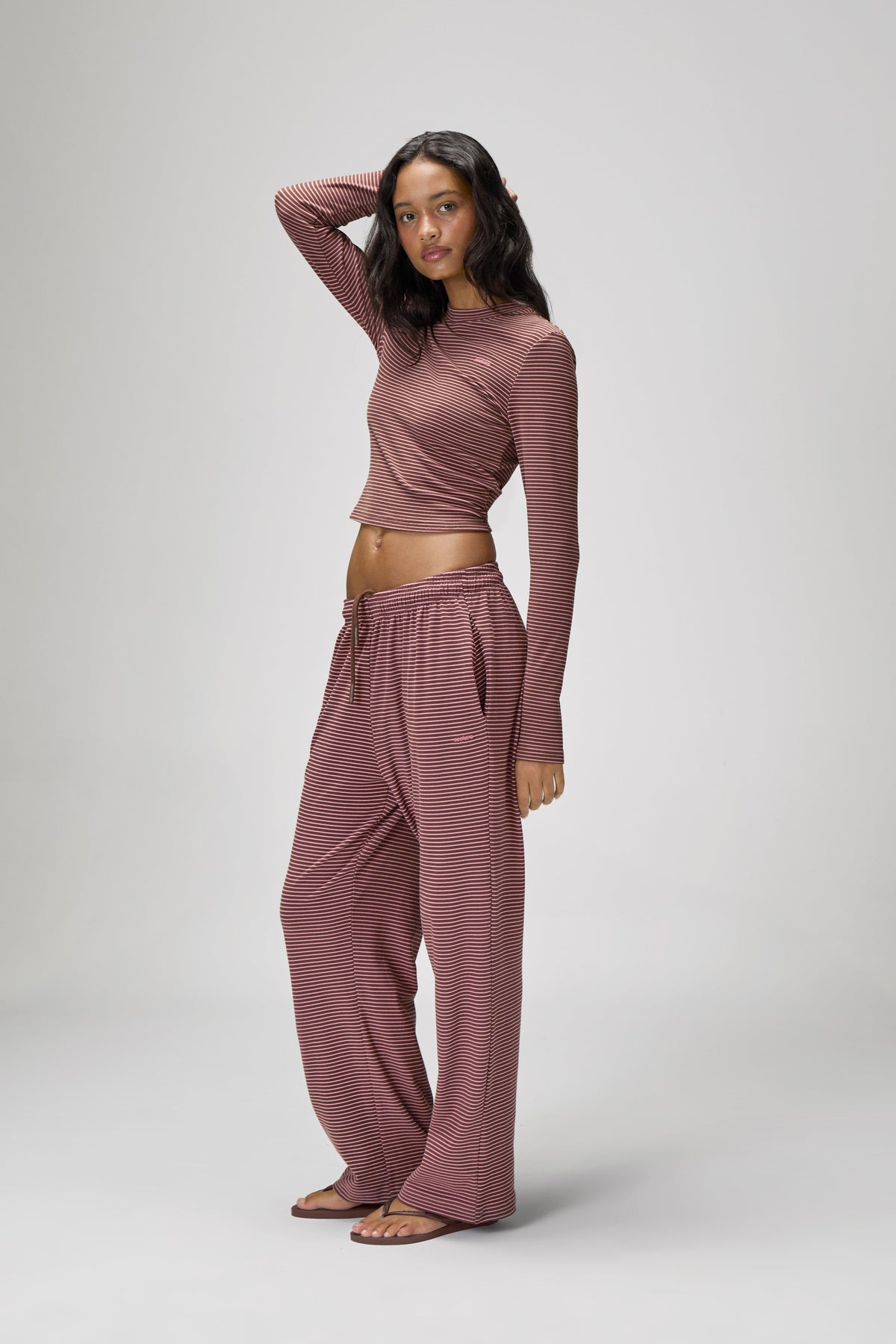 Wilbur Soft Wide Leg Pants in Brown