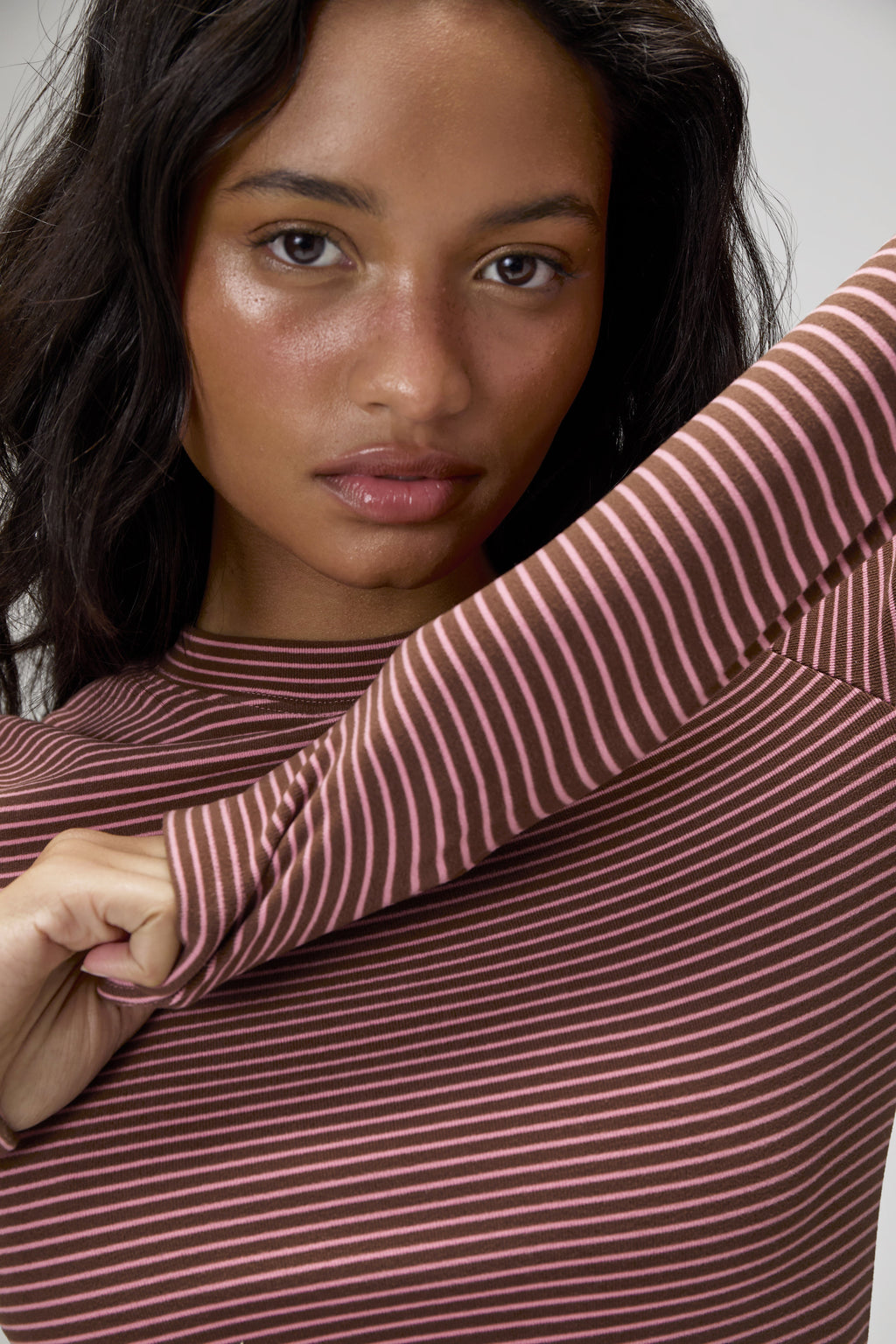 Wilbur Soft Longsleeve Top in Brown