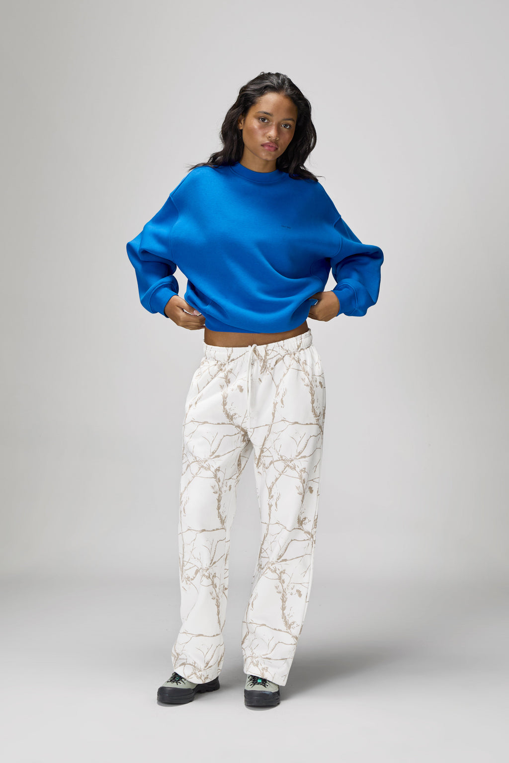 Ranch Wide Leg Sweatpants in Milk