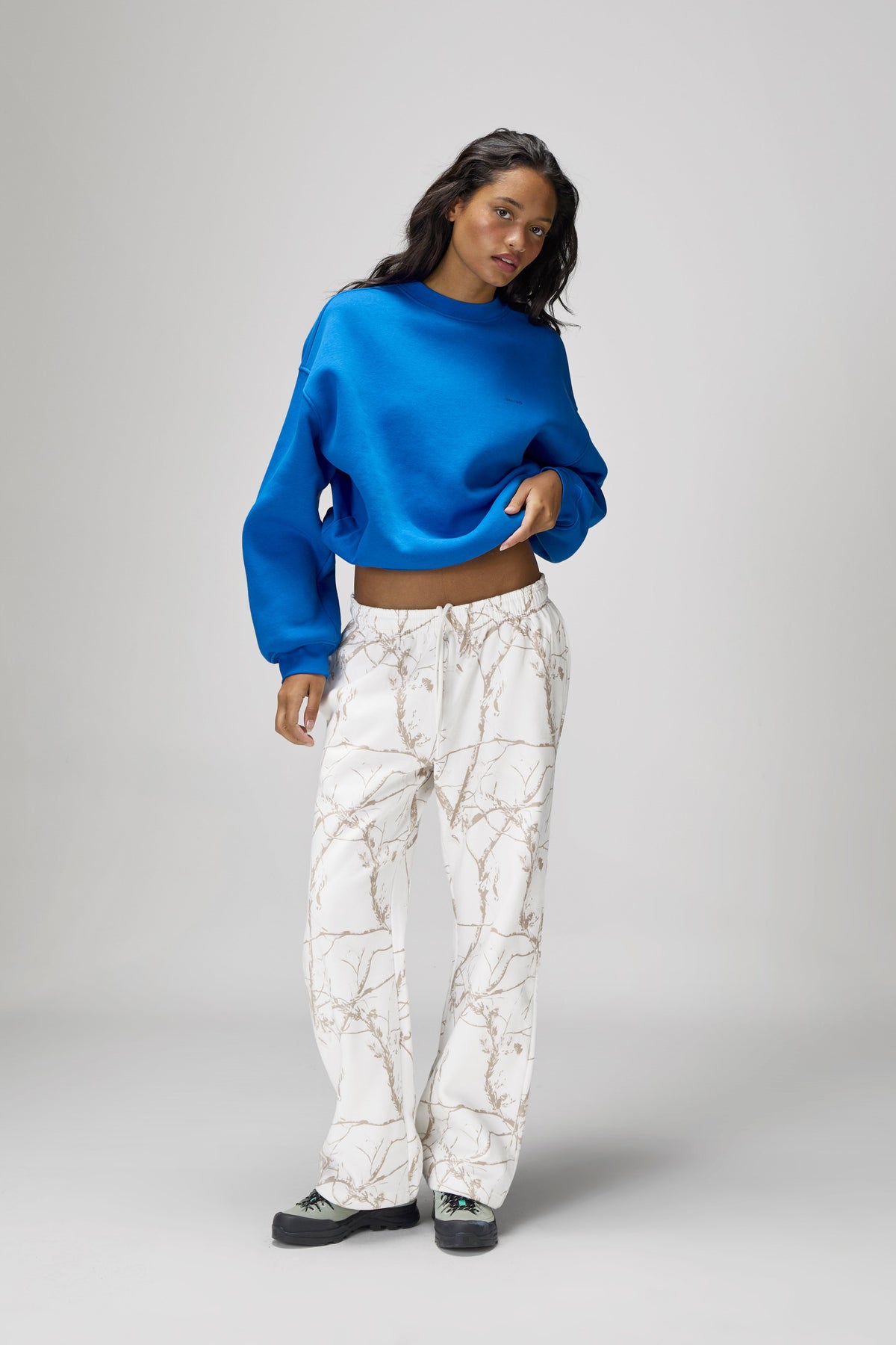 Ranch Wide Leg Sweatpants in Milk