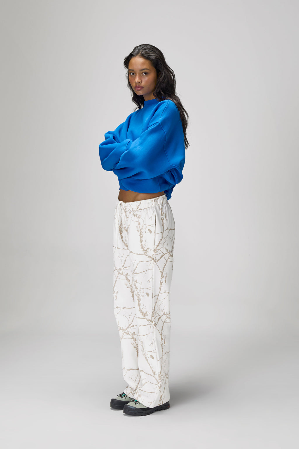 Ranch Wide Leg Sweatpants in Milk