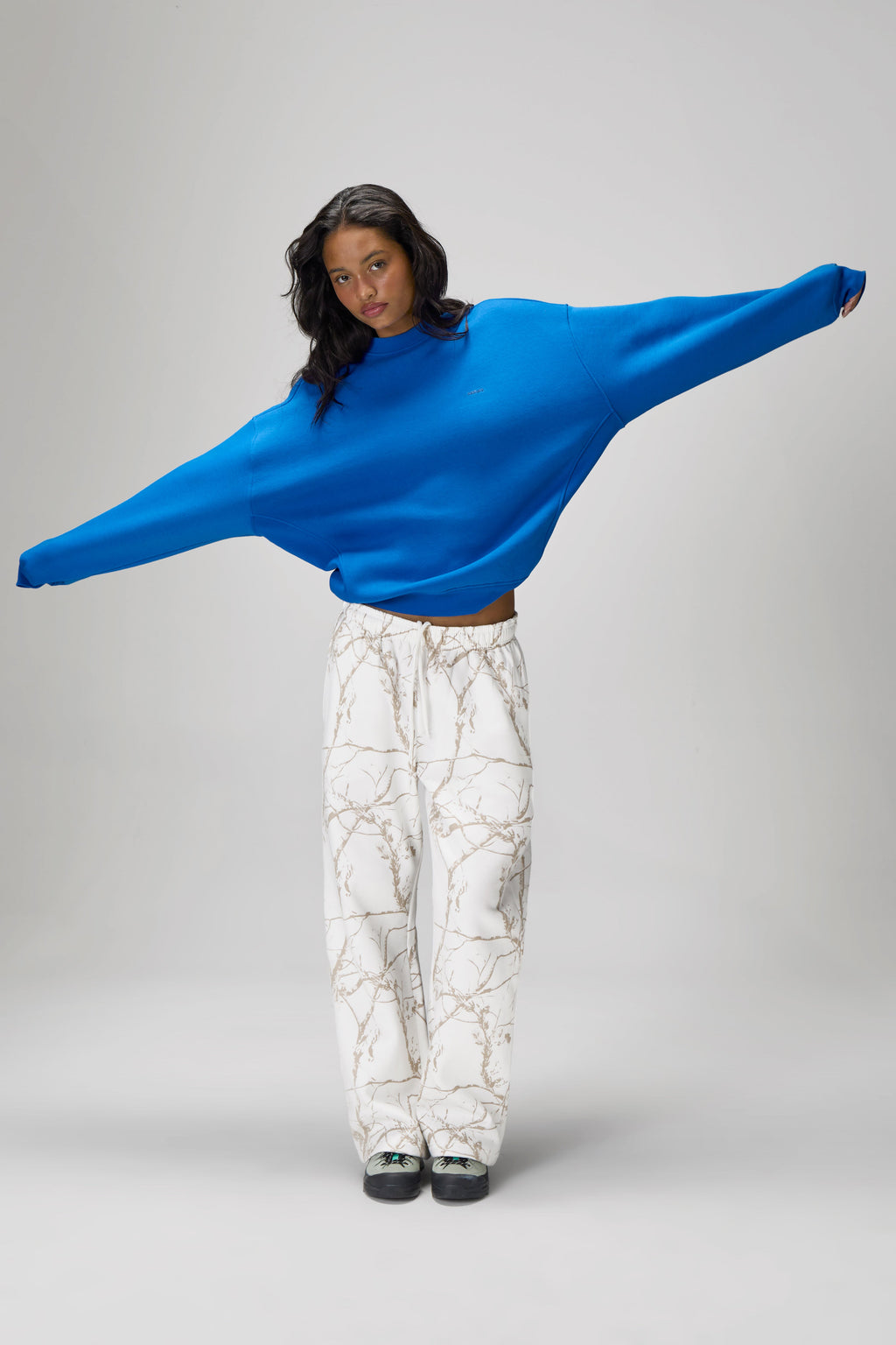 Ranch Wide Leg Sweatpants in Milk