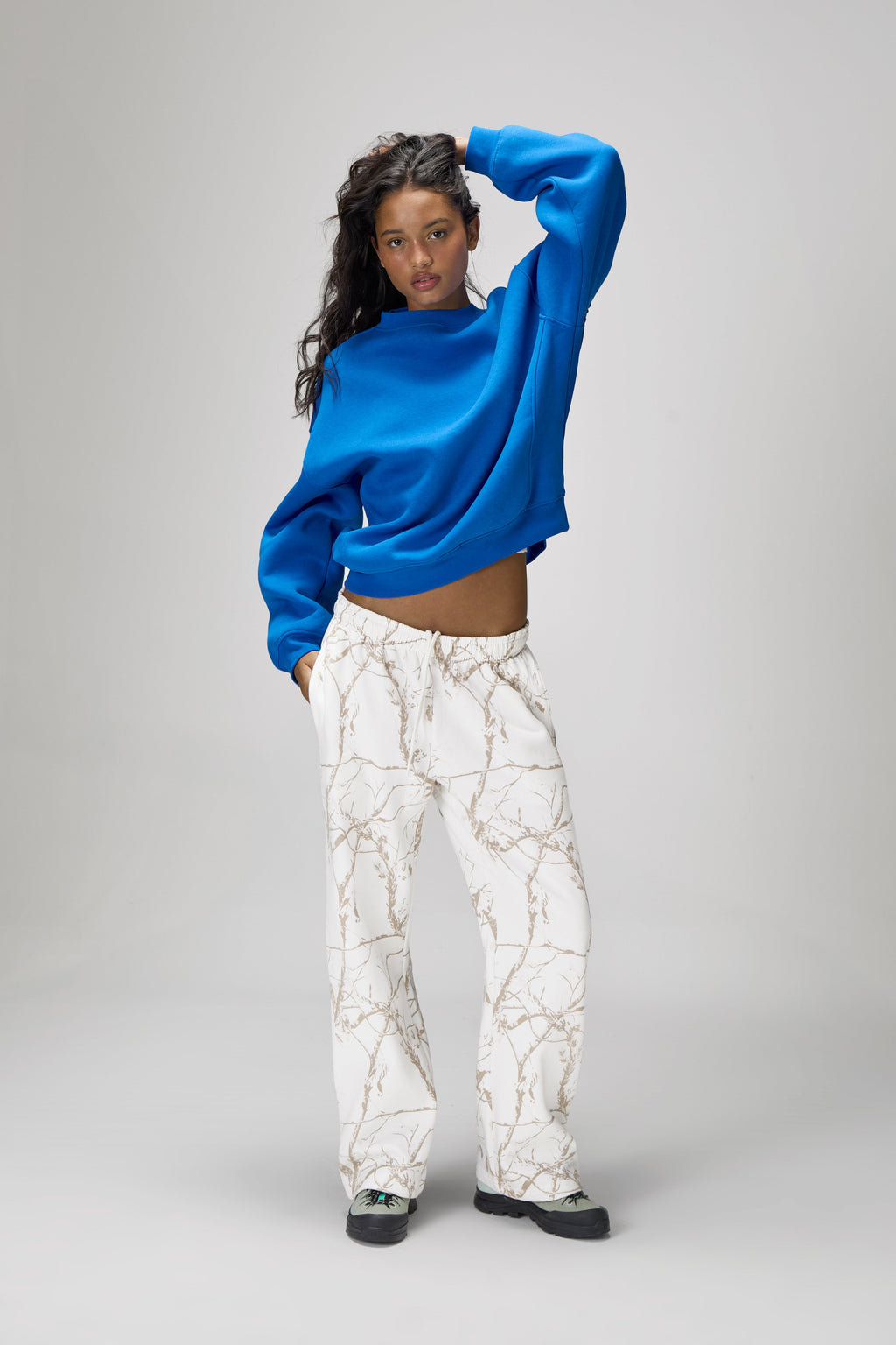 Ranch Wide Leg Sweatpants in Milk