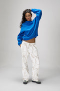 Ranch Wide Leg Sweatpants in Milk