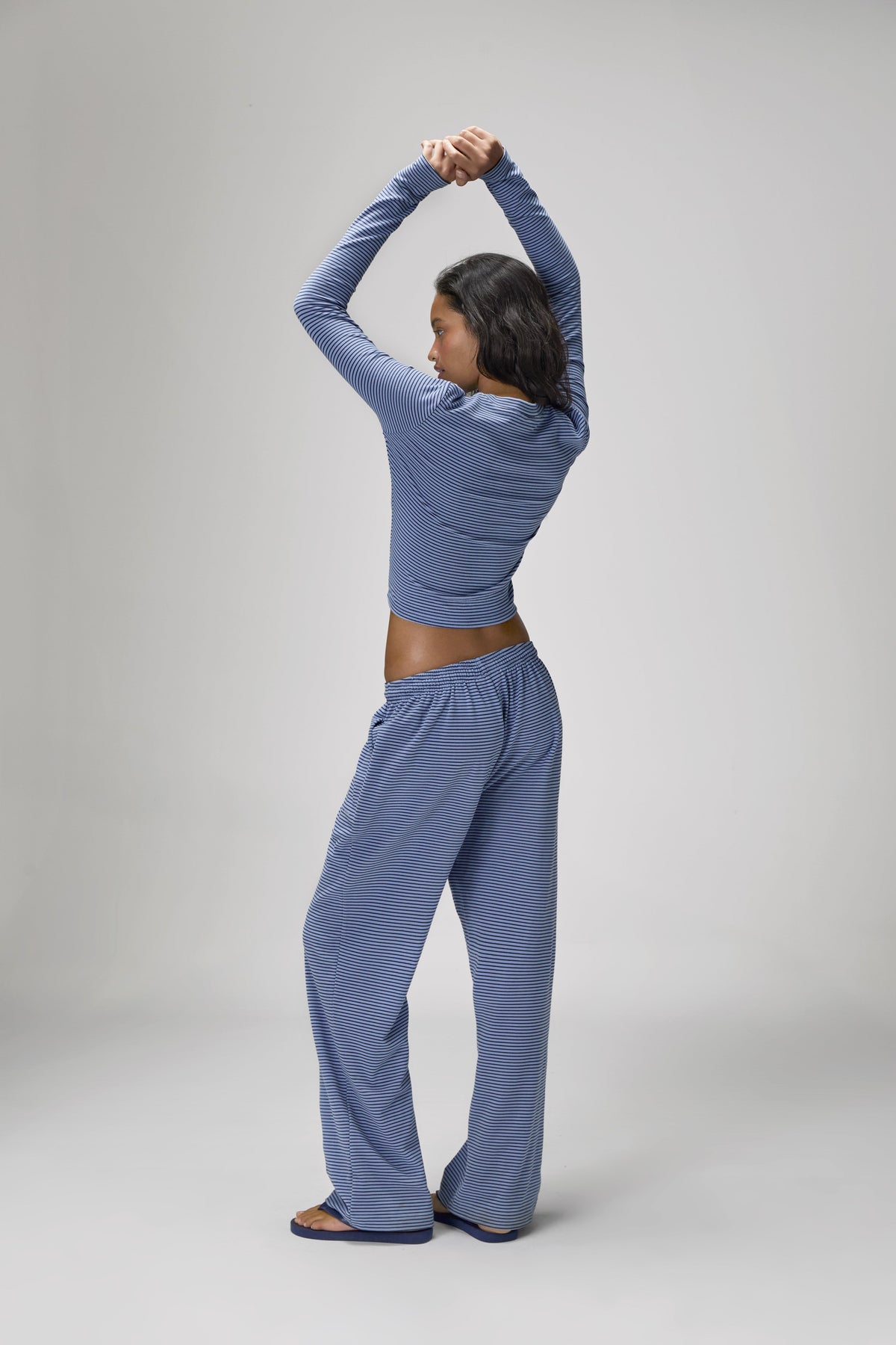 Wilbur Soft Wide Leg Pants in Blue