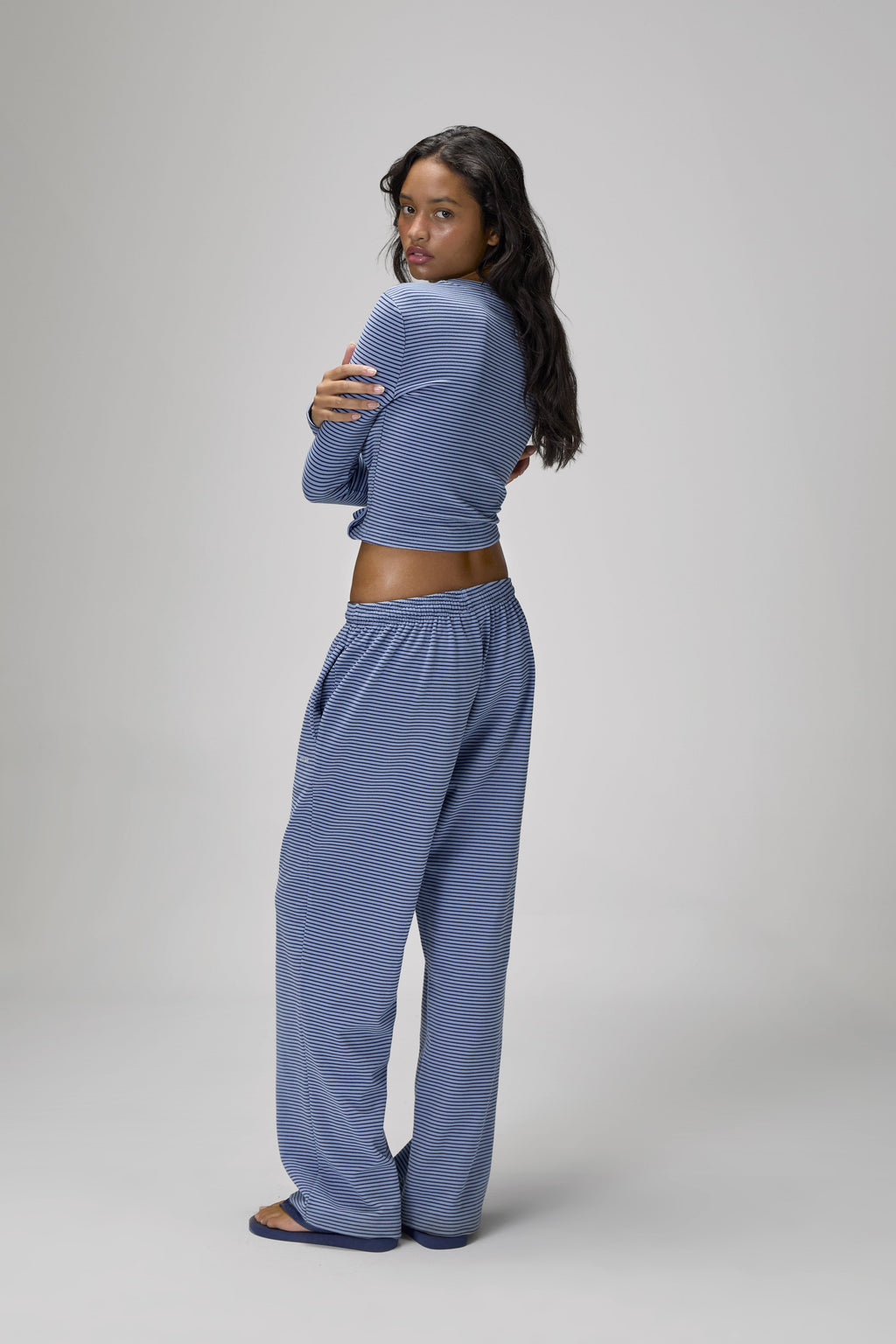 Wilbur Soft Longsleeve Top in Blue