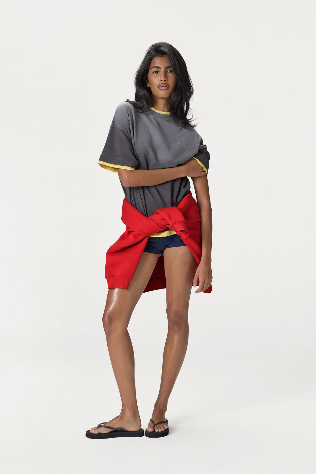 Alban Oversized Tee in Washed Charcoal
