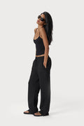 Seekers Classic Wide Leg Sweatpants in Washed Black