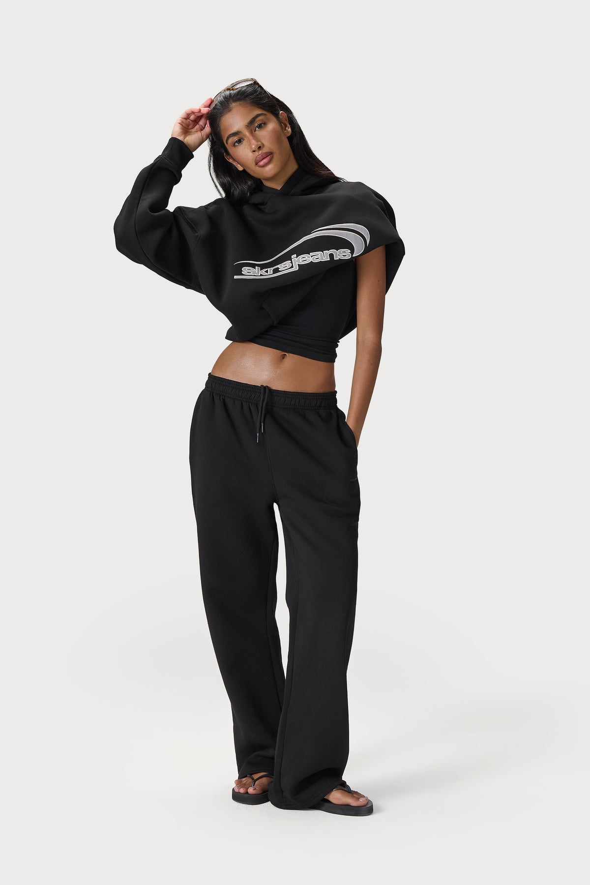 Staten Logo Hoodie in Black