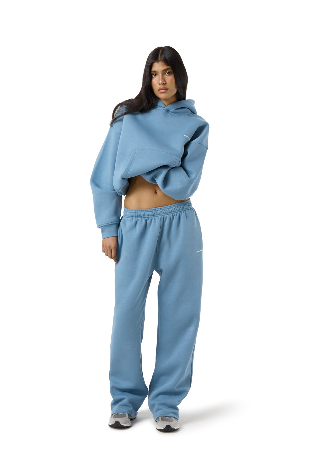 Trademark Wide Leg Sweatpants in Mid Blue