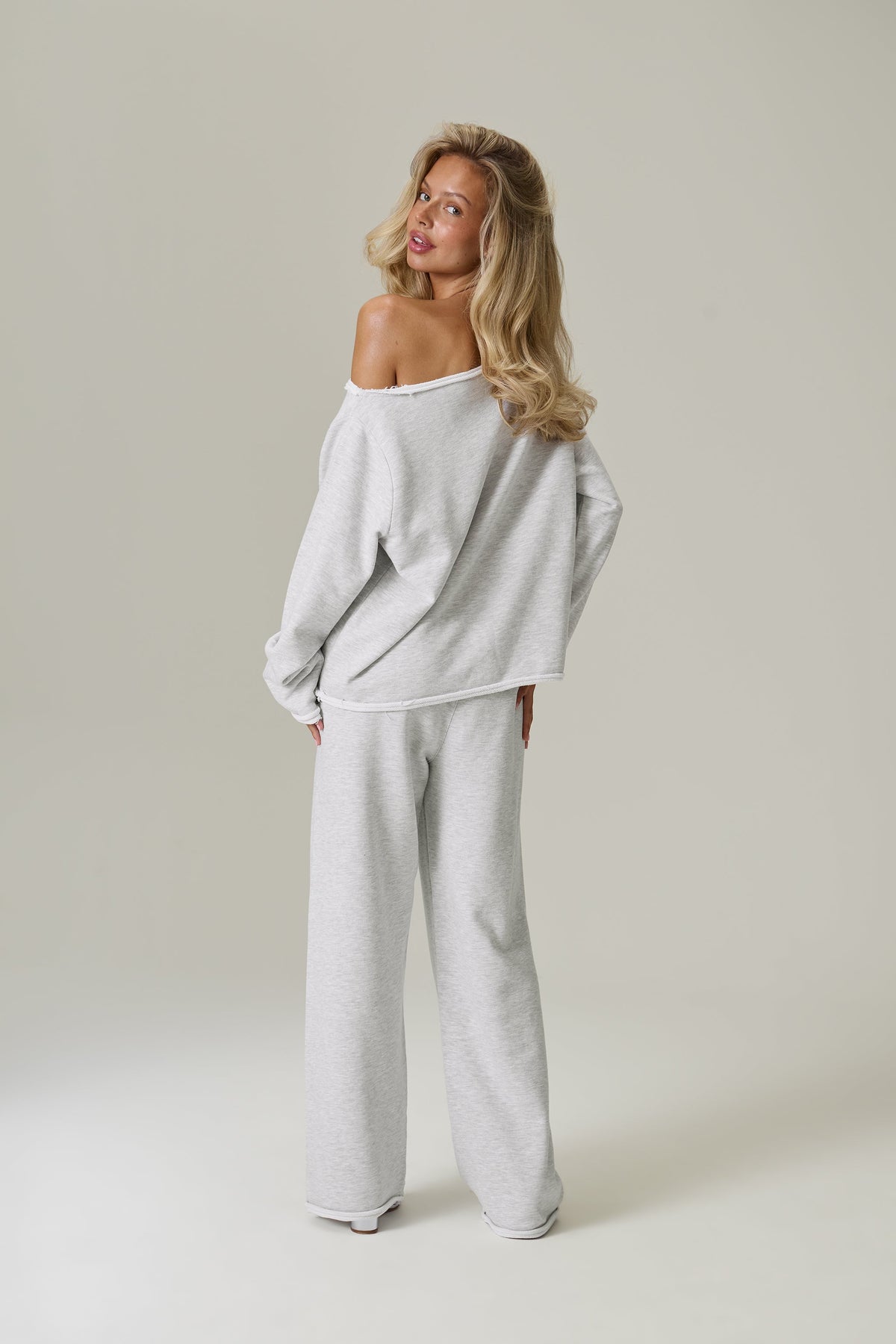 Seekers Slouch Top in Grey Marl