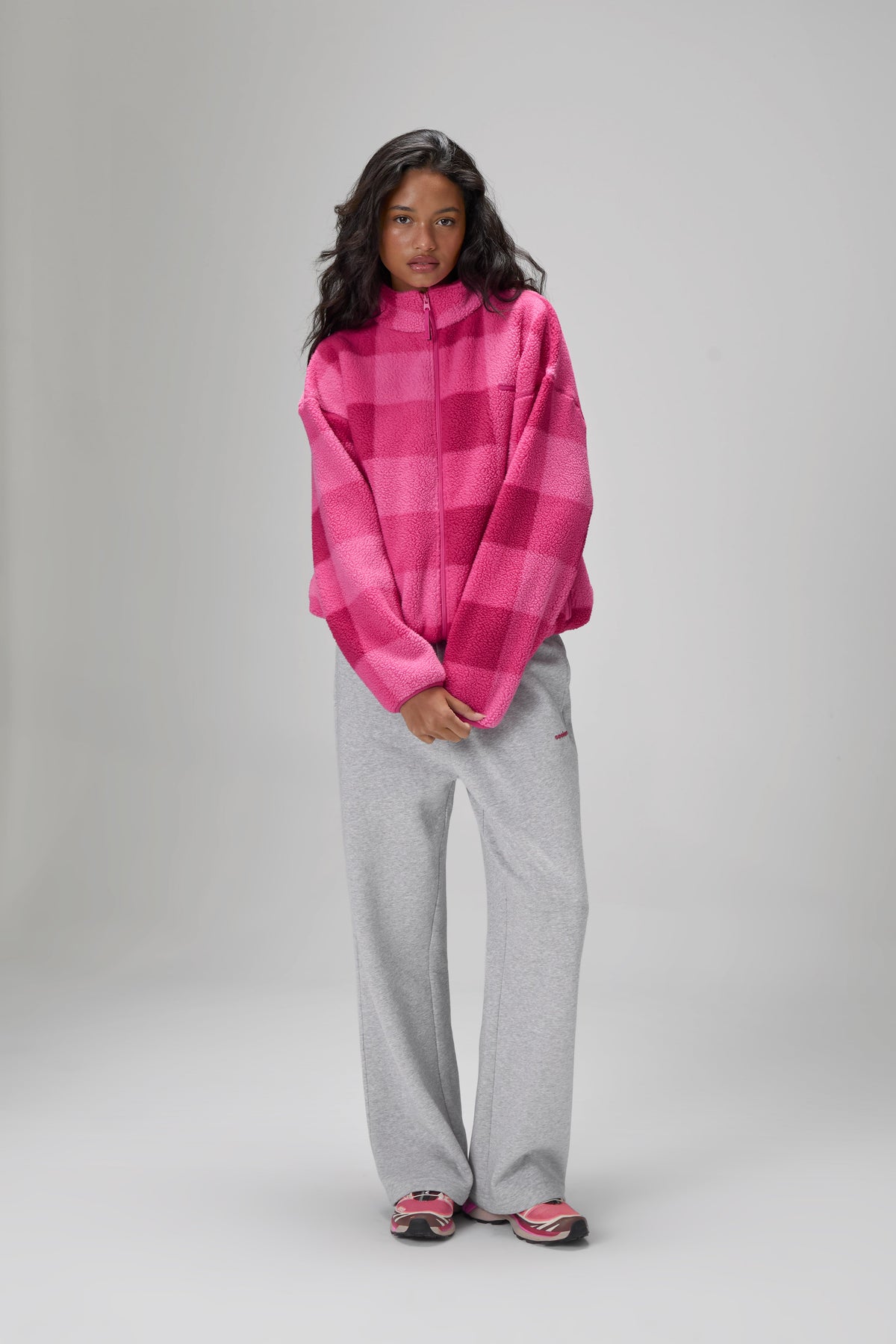Farley Fleece in Hottest Pink
