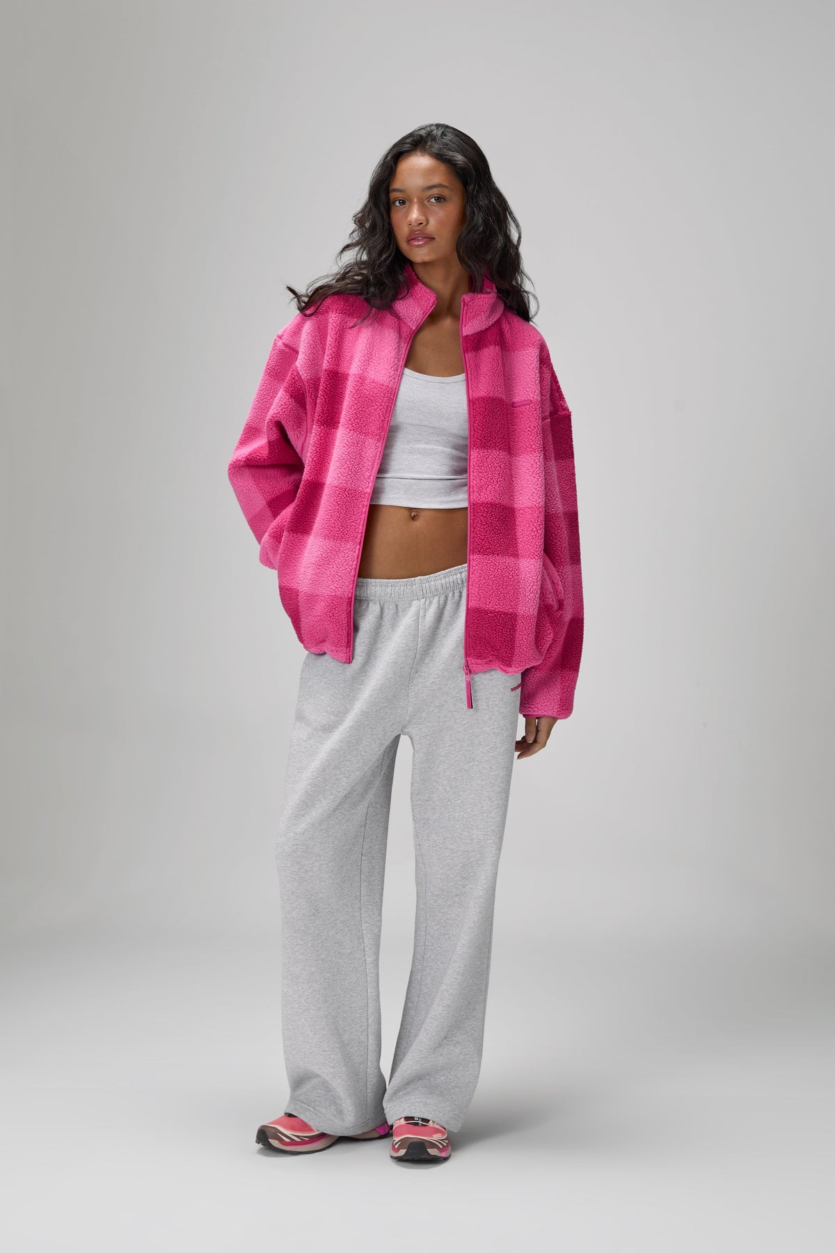 Farley Fleece in Hottest Pink