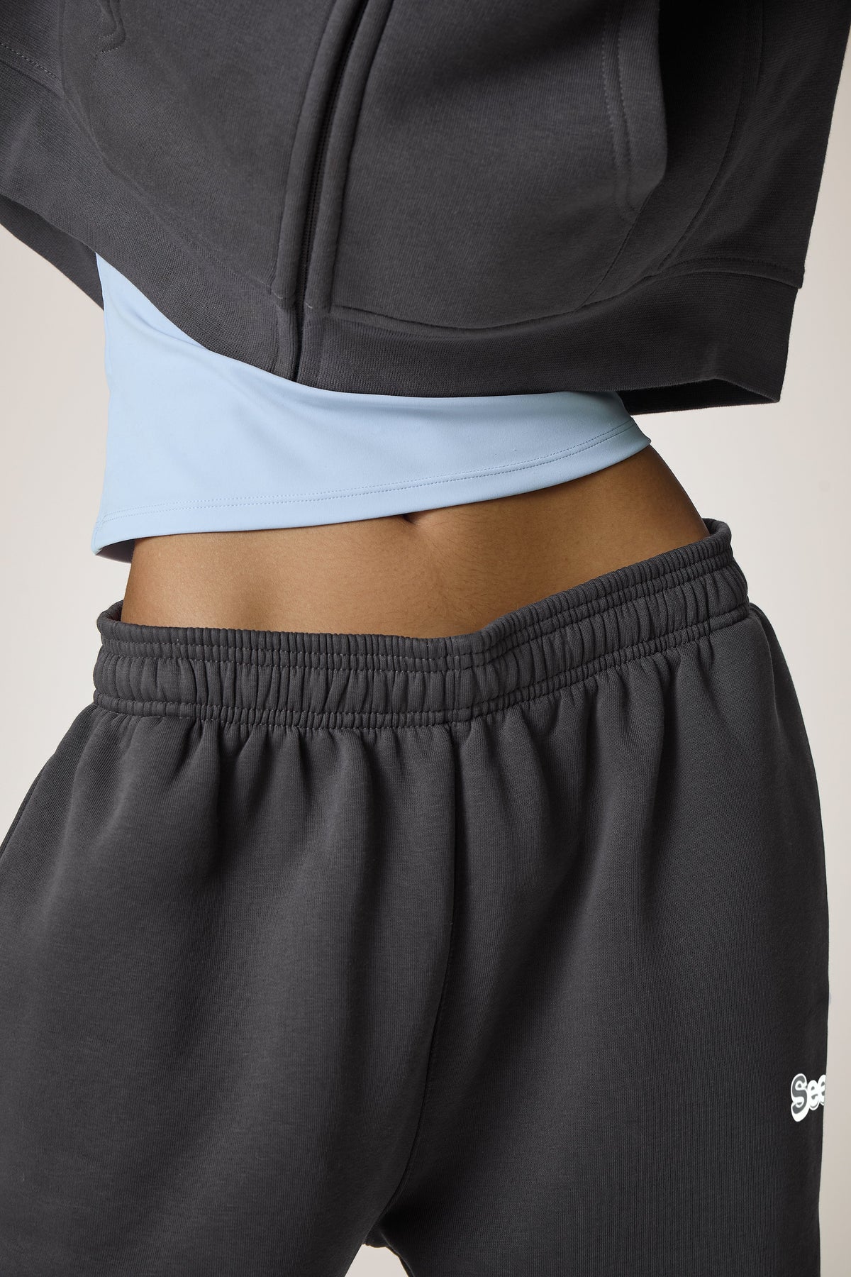 Seekers Sports Wide Leg Sweatpants in Charcoal