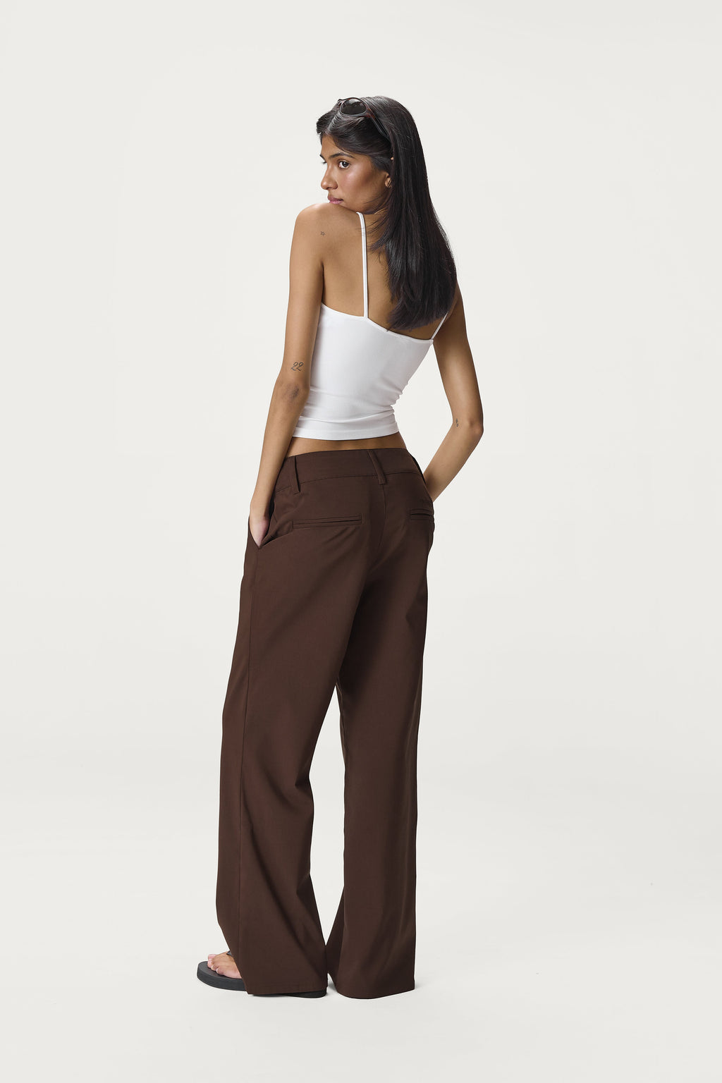 Fargo Straight Leg Trousers in Brown