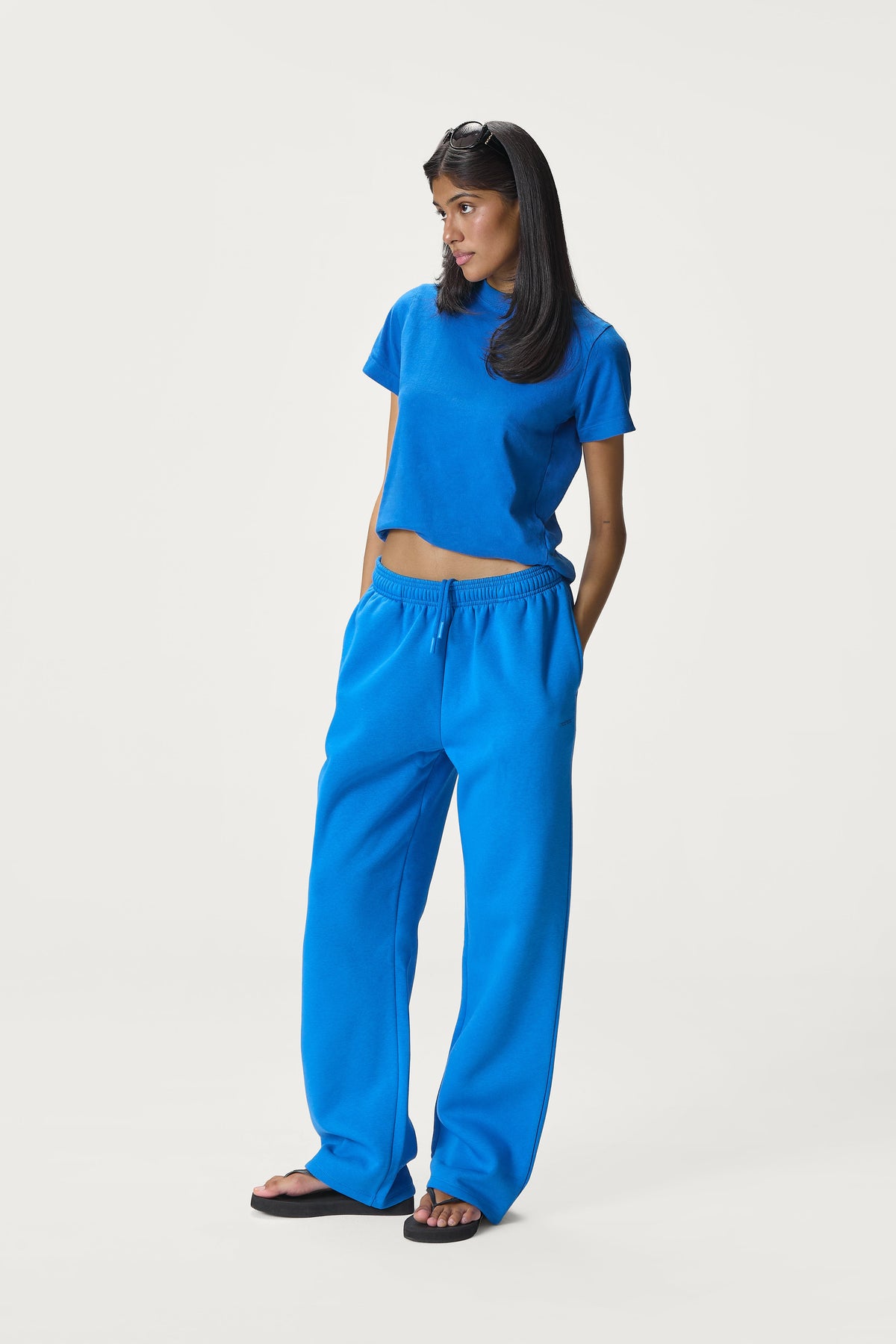 Seekers Classic Wide Leg Sweatpants in Bluebird