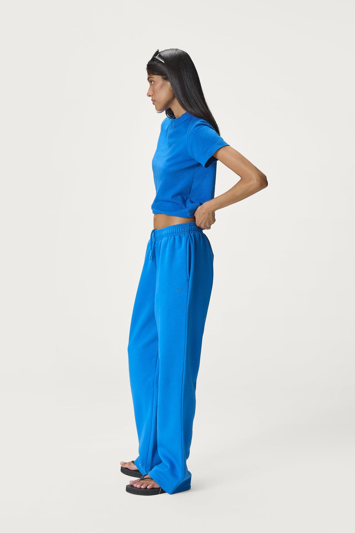 Seekers Classic Wide Leg Sweatpants in Bluebird