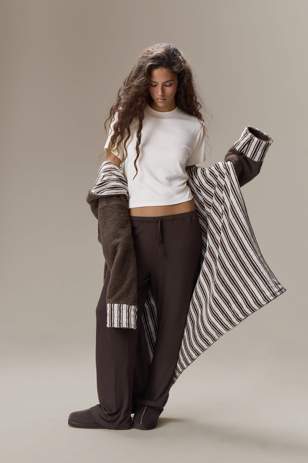Seekers Sleepwear Modal Jersey Tee in Cream