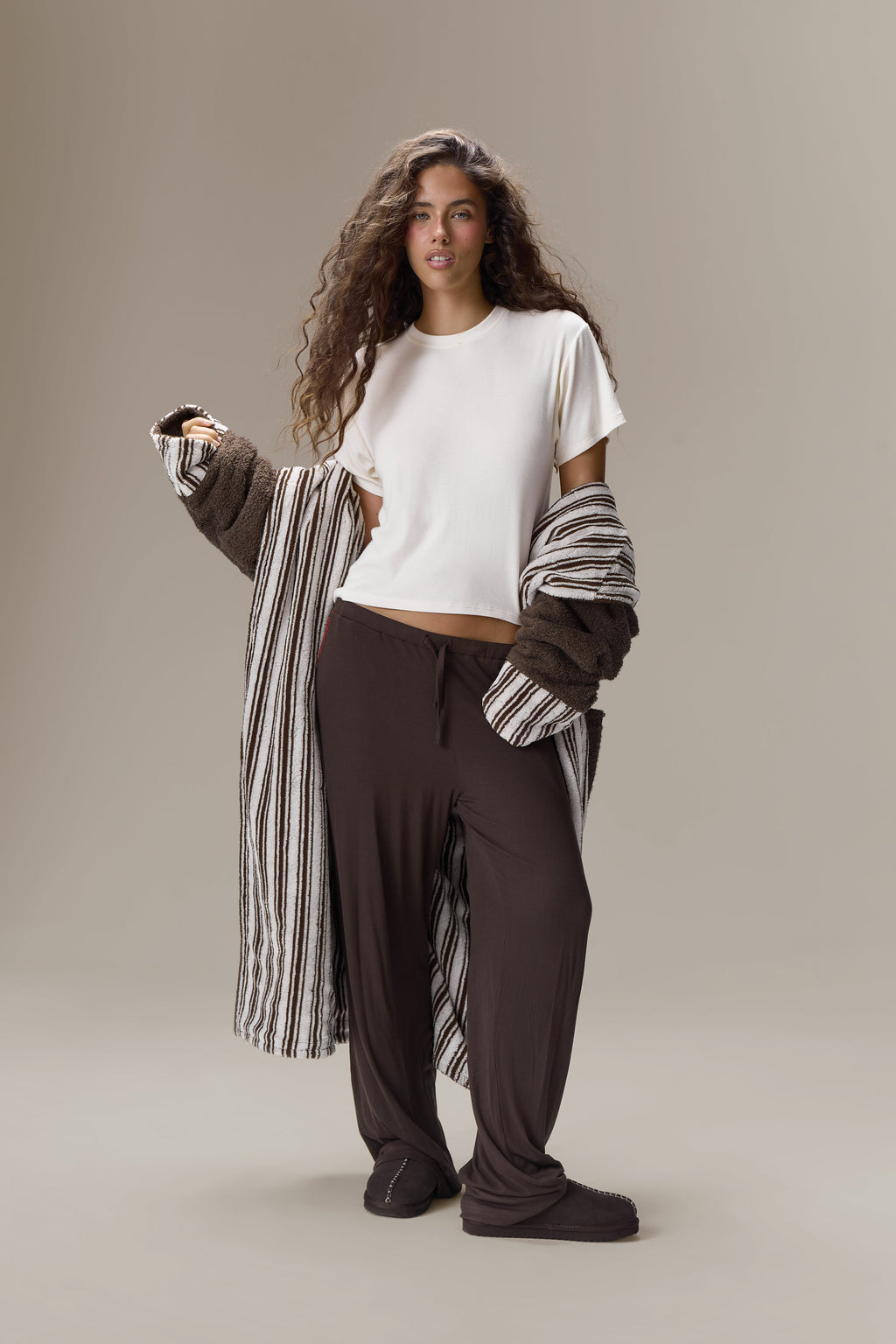 Seekers Sleepwear Modal Jersey Tee in Cream