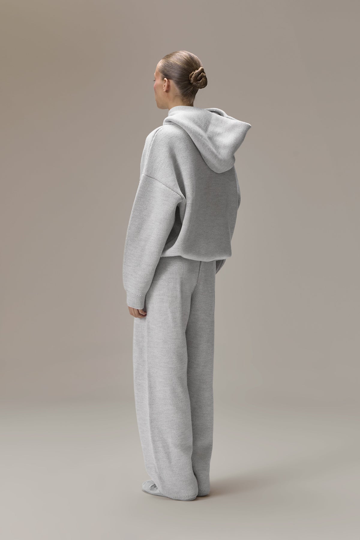 Seekers 99 Knit Hoodie in Soft Grey