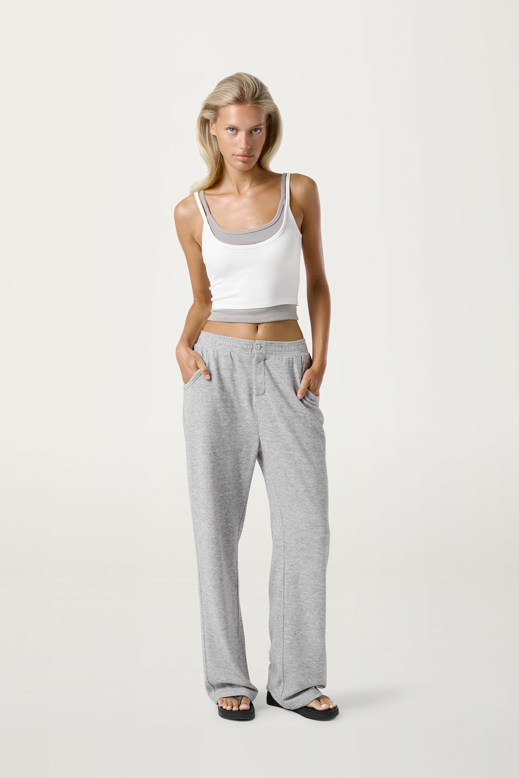 Slacks Soft Trouser in Light Grey