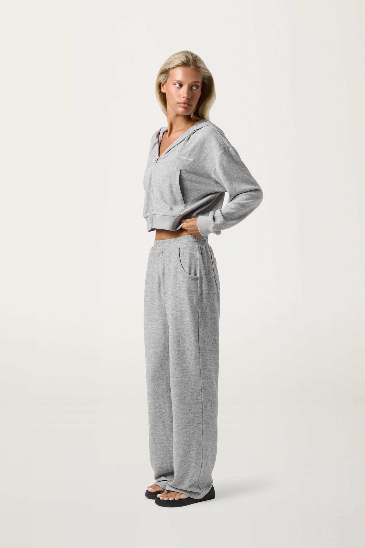 Slacks Soft Trouser in Light Grey